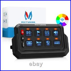 MICTUNING Wireless RGB 8 Gang Switch Panel 12V LED Circuit Control Box Marine