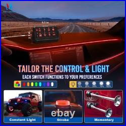 MICTUNING Wireless RGB 8 Gang Switch Panel 12V LED Circuit Control Box Marine
