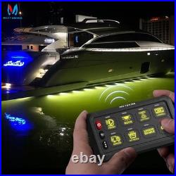 MICTUNING Wireless RGB 8 Gang Switch Panel 12V LED Circuit Control Box Marine