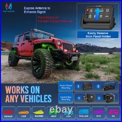 MICTUNING Wireless RGB 8 Gang Switch Panel 12V LED Circuit Control Box Marine