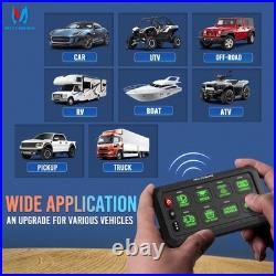 MICTUNING Wireless RGB 8 Gang Switch Panel 12V LED Circuit Control Box Marine
