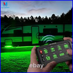 MICTUNING Wireless RGB 8 Gang Switch Panel 12V LED Circuit Control Box Marine