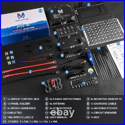 MICTUNING Wireless RGB 8 Gang Switch Panel 12V LED Circuit Control Box Marine