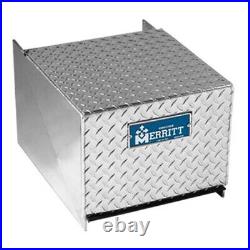 Merritt Aluminum 3562 Horizontal 2-Battery Box w Bolt On Lid & Step