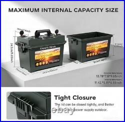 Multi-Purpose 12V Battery Box with Overload Protection for Fishing and Hunting