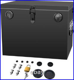 NEW 12V Battery Box Waterproof Steel Marine RV Boat Group 27 Black