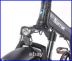 Narrak 48V 500W 13Ah 20x4.0 Folding Fat Tire Step Over Electric Bicycle US Sell