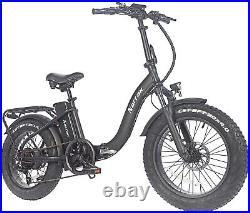 Narrak 48V 500W 13Ah 20x4.0 Folding Fat Tire Step Thru Electric Bicycle US Sell