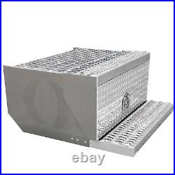 thumbnail image 2 of Aluminum Diamond Plate Battery Box 30 X 30 X 15 1/2 Inch W/ Step By CSM For Peterbilt 359, 378, 379 & 386 2 of 12