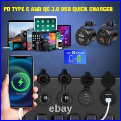 Nilight 12V/24V Camping Electrical System Centre Battery Power Control Box Fuse