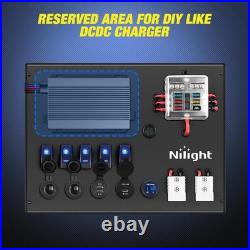 Nilight 12V/24V Camping Electrical System Centre Battery Power Control Box Fuse