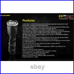 Nitecore CI7 Dual Output Tactical IR Flashlight 2500 Lumen Light with Battery Box