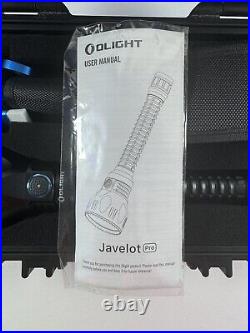 Olight Javelot Pro New in Box Long Distance Flashlight Holster Charger Kit