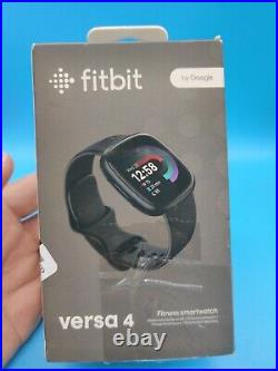 Open Box Fitbit Versa 4 Fitness Smartwatch Black