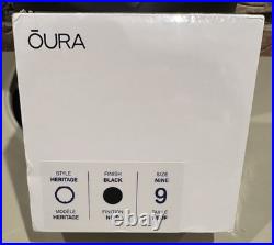 Oura Ring Gen 3 Heritage Model Style Black Size 9 Sealed, New In Box, Unopened