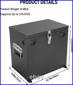 Stainless Steel 12V Car/RV/Marine Battery Box Black 27 Series
