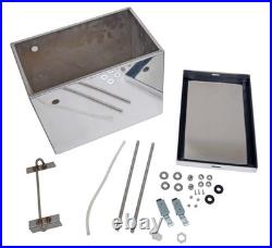 Summit Battery Box Aluminum Polished 13 7/8 Lenx8 7/8 Widthx10 1/4 Height EA
