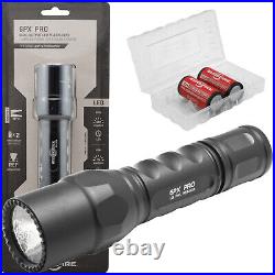 Surefire 6PX Pro Compact Flashlight 600 lm LED with 2 Extra CR123As & Battery Box
