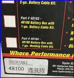 Taylor Cable 48100 Aluminum Battery Box Sealed 13-1/2 x 9-1/2 x 10 inches Grey