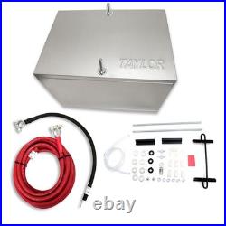 Taylor Cable Battery Relocation Kit 48103 Aluminum Box with Hold-Down, 1ga Cables