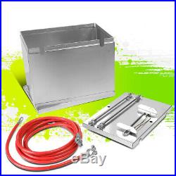 Universal Aluminum Battery Relocation Box withCable+Tie Down Kit 13.5x9.5x10