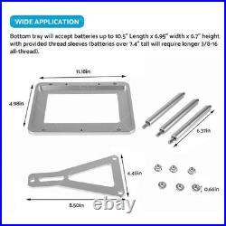 Universal Aluminum Billet Battery Tray Hold Down Relocation Box Mount OEM 551181