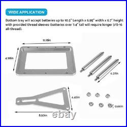Universal Aluminum Billet Battery Tray Hold Down Relocation Box Mount OEM 551181