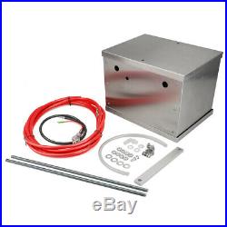 Universal Complete Aluminum Battery Tray Box Relocation Kit Polished Billet Race