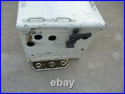 Used Aluminum Battery Box for 2 x Military Square Vehicle Batteries, Neat