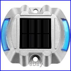 VEVOR 16 PCs Solar Driveway Lights 6 LEDs Blue Safety Lights for Pathway Steps