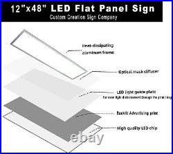 We Replace Watch Batteries Led flat panel light box Window Sign 48x12