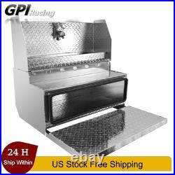 Weatherproof Aluminum Cab Entry Box 31x32x15 Battery Storage Lock For Peterbilt