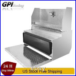 Weatherproof Aluminum Cab Entry Box 31x32x15 Battery Storage Lock For Peterbilt